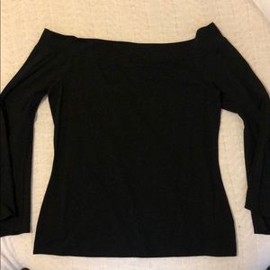 Black express off the shoulder top